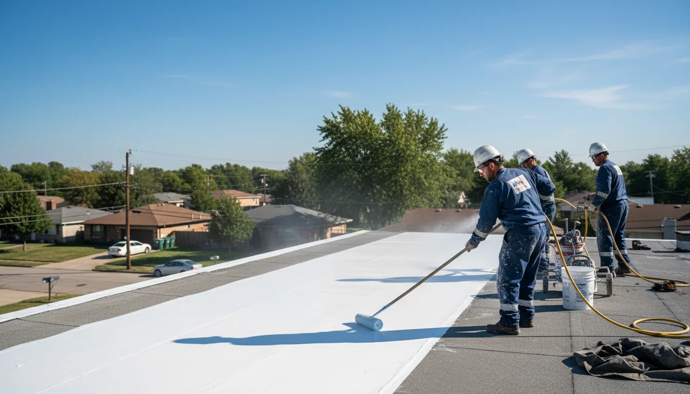 Commercial roof coating in Indianola, OK near me